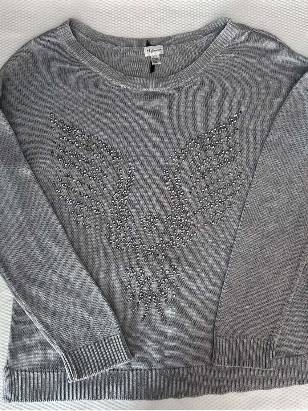 Dynamite Embellished Grey Sweater